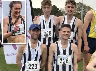  ?? ?? Silver finish Inverclyde AC men silver winners and Nynke Mulholland, inset.