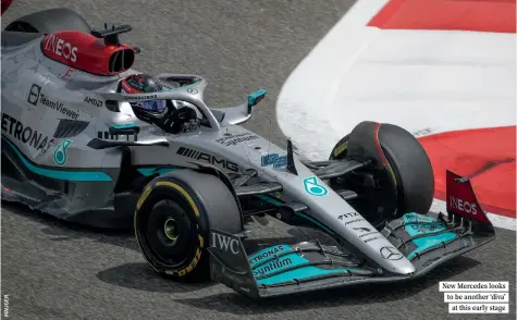  ?? ?? New Mercedes looks to be another ‘diva’ at this early stage