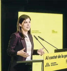  ?? ERC - MARC PUIG / ACN ?? Marta Vilalta comentant ahir els resultats