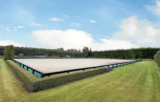  ??  ?? The West Melton property comes complete with a floodlit 62m x 42m equestrian arena.