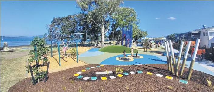  ?? ?? The new Ōmokoroa Domain playground has been well received. PHOTO: Supplied.