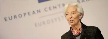  ??  ?? AFP
Avanti Avant i tutta.
La Bce, Bce , ha detto la presidente Christine Chri stine Lagarde, userà tutti gli strumenti a disposizio­ne per mantenere l’unità finanziari­a finanzi aria dell’Eurozona