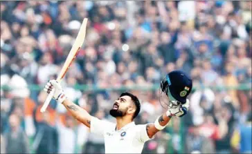  ?? SAJJAD HUSSAIN/AFP ?? India dominated Test cricket in 2017, finishing the year as No1 in the rankings. Virat Kohli’s side are set to face South Africa and England this year.