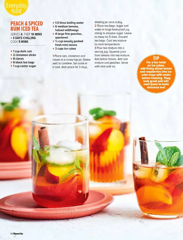 PEACH & SPICED RUM ICED TEA PressReader