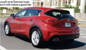  ??  ?? The Q30 might be a poor cousin to its German rivals but it still makes a good ride