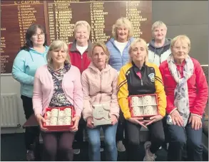  ?? ?? At Fermoy Pitch and Putt Club back (l-r): Nora O’Driscoll, Margaret Barry, Breda Kennedy and Tilly Noonan. Front (l-r): Kathleen Grumbridge, Theresa O’Keeffe (lady captain), Catherine Waters and Catherine O’Gorman.