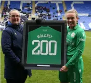  ?? ?? Moloney makes her 200th appearance