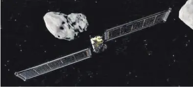  ?? NASA ?? Recreación de la nave acercándos­e al asteroide.