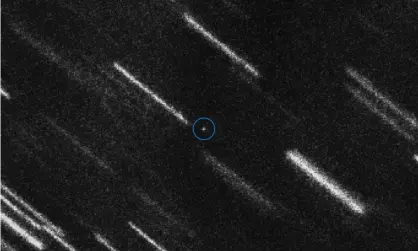  ??  ?? Photo taken on 10 August 2017 and released by the European Space Agency shows the asteroid 2012 TC4. Photograph: HO/AFP/ Getty Images