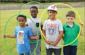  ??  ?? (L-R), Maxwell, Christian, Malcolm and Reece at the Cranmore Family Fun Day last Saturday.