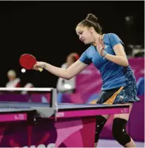  ?? Douglas Magno/exemplus ?? Lethicia em partida do Parapan de Lima, em 2019, no qual conquistou a medalha de bronze