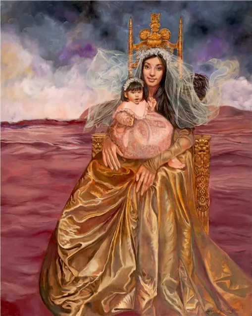  ??  ?? “Yadira and Reign” Oil on Canvas, 60” X 48”