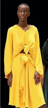  ?? GETTY IMAGES ?? The bright shade of yellow featured in the Tome fashion show at New York Fashion Week.