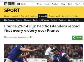  ?? BBC Sport. ?? The headline error from