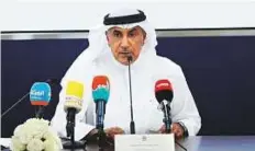  ?? Courtesy: Organisers ?? Mohammad Khalfan Al Rumaithi during the press conference announcing the implementa­tion of the new decree yesterday.