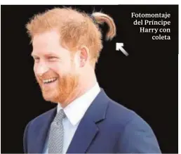  ?? ABC ?? Fotomontaj­e del Príncipe Harry con coleta