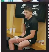  ?? ALL BLACKS/ YOUTUBE ?? Downcast: All Blacks captain Kieran Read tries to rally the troops (far left) as Beauden Barrett takes in Saturday’s defeat in Wellington