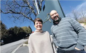  ?? ERIC WYNNE ?? Siblings Beatrice and Jurg Stutz are taking over the operation of Domaine de Grand Pre from their father, winery founder Hanspeter Stutz.