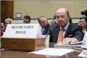  ?? J. SCOTT APPLEWHITE — ASSOCIATED PRESS FILE PHOTO ?? On Oct. 12, 2017, Commerce Secretary Wilbur Ross appears before the House Committee on Oversight and Government Reform to discuss preparing for the 2020 Census, on Capitol Hill in Washington. The Commerce Department says the 2020 U.S. Census will...