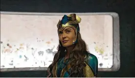 ?? MARVEL STUDIOS PHOTOS VIA AP ?? This image released by Marvel Studios shows Salma Hayek in a scene from “Eternals.”