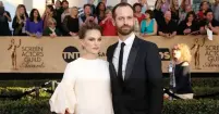  ?? (Mario Anzuoni/Reuters) ?? NATALIE PORTMAN and her husband, Benjamin Millepied, arrive at the 23rd Screen Actors Guild Awards in Los Angeles last year.