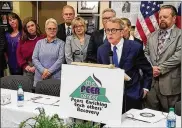  ?? RANDY LUDLOW / THE COLUMBUS DISPATCH ?? Gov. Mike DeWine appointed an advisory committee on Friday to help guide his RecoveryOh­io initiative to improve treatment for the drug-addicted and mentally ill.