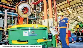  ??  ?? One of CEAT Kelani’s new Truck Bus Radial tyre presses