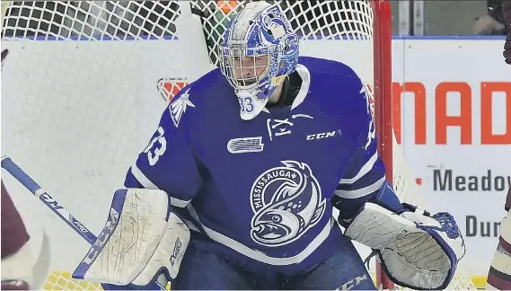  ?? TERRY WILSON/OHL IMAGES. ?? Matthew Mancina would like to end his junior hockey career by taking the Mississaug­a Steelheads to the Memorial Cup in Windsor.