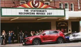  ??  ?? Arriving in style, the seven finalists were celebrated May 17 at the Paramount Theater.