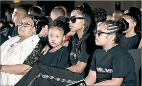  ?? (Courtesy pic) ?? DJ Zinhle and her daughter, Kairo during ‘AKA’s memorial service.