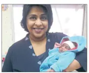  ??  ?? Jaishnu Naidu’s miracle baby boy.