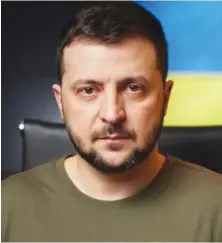  ?? ?? Ukraine President Volodymyr Zelensky