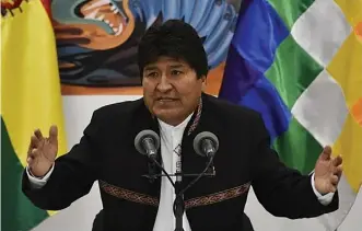  ?? DR ?? Milhares de manifestan­tes rejeitam quarto mandato presidenci­al para Morales
