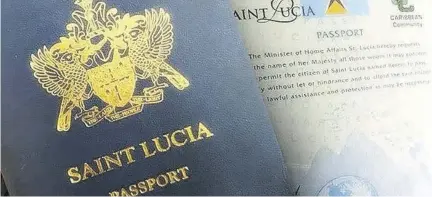  ??  ?? St Lucia has improved its passport power ranking in the Henley Passport Index.