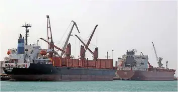  ?? — AFP ?? A view of Yemen’s rebel-held Red Sea port of Hodeida.
