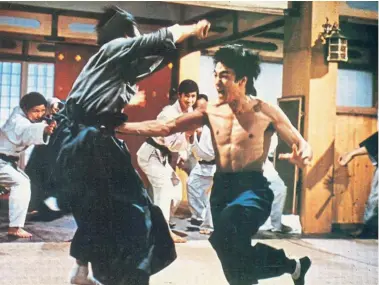  ??  ?? Iconic scene: A still of Lee in ‘Fist Of Fury’. Chow first worked with Lee on The Big Boss – released as Fists of Fury in the United States – in 1971, making the actor a martial arts legend overnight.