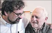  ?? FRANCESCO LOTOROCOUR ?? Francesco Lotoro, left, visits with Holocaust survivor Jack Garfein. Lotoro finds songs from concentrat­ion camps.