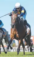  ?? ?? Mark Zahra and Tofane win the Orr Stakes at Caulfield.