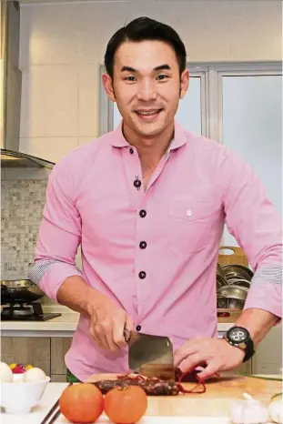  ??  ?? Ee is very focused and precise when he cooks as he has a perfection­ist streak urging him to work hard to hone and refine his recipes down to the last detail.