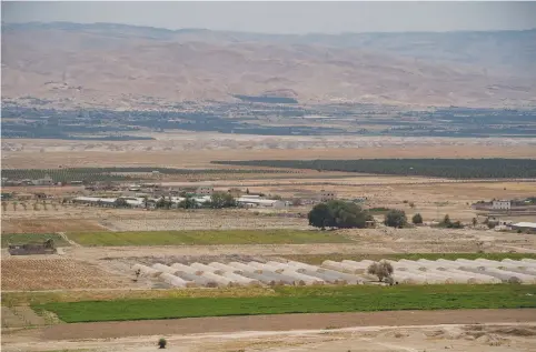  ?? (Yaniv Nadav/Flash90 ) ?? THE CREATION of a Jordan Valley free trade and industrial zone, straddling both sides of the Jordan River while servicing Israel, the Palestinia­ns and Jordan, would make for a win-win situation for all involved, including the US.