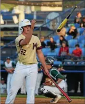  ?? AUSTIN HERTZOG - DIGITAL FIRST MEDIA ?? Gov. Mifflin’s Phillip Henry had a double in the team’s season-ending defeat on June 6.