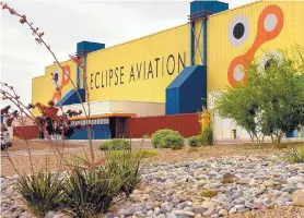  ?? PAT VASQUEZ-CUNNINGHAM/JOURNAL ?? Eclipse Aviation declared bankruptcy without warning in 2008, and shortly thereafter laid off its entire workforce with no prior notice.