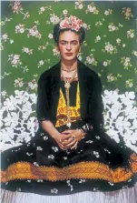  ?? Muray, Denver Art Museum Nickolas ?? Nickolas Muray’s “Frida on a White Bench # 5” is one of several photograph­s on display as part of a new Mexican modernism exhibition at Denver Art Museum.