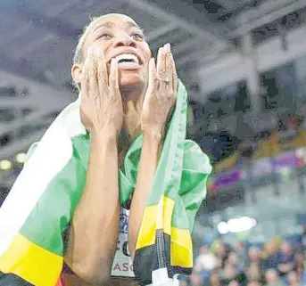  ?? COURTESY OF WORLDATHLE­TICS.ORG ?? World Indoor Championsh­ips triple jump winner Thea LaFond of Dominica.