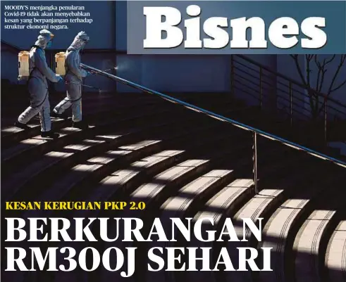  ??  ?? MOODY’S menjangka penularan Covid-19 tidak akan menyebabka­n kesan yang berpanjang­an terhadap struktur ekonomi negara.