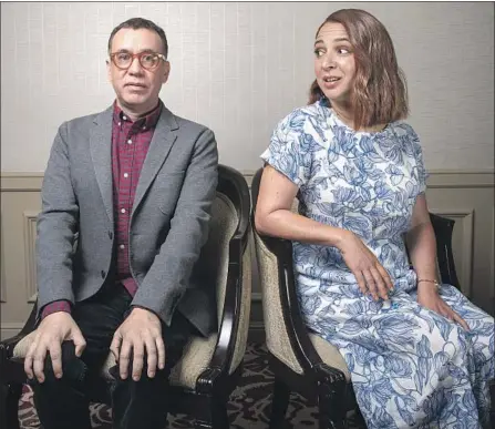  ?? Brian van der Brug Los Angeles Times ?? LONGTIME collaborat­ors Fred Armisen and Maya Rudolph explore the broader realities of commitment in Amazon’s “Forever.”