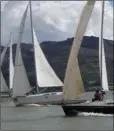  ??  ?? Sail boats on Carlingfor­d Lough.