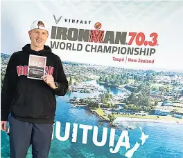  ?? ?? Charlie Stern will be heading to New Zealand in December to compete in the Ironman 70.3 World Championsh­ip