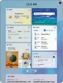  ??  ?? ABOVE Microsoft aims to allow thirdparty widgets in the future