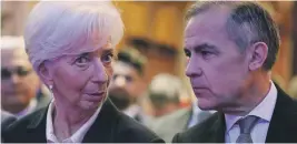  ?? Getty ?? European Central Bank president Christine Lagarde and Bank of England governor Mark Carney speak at a London event